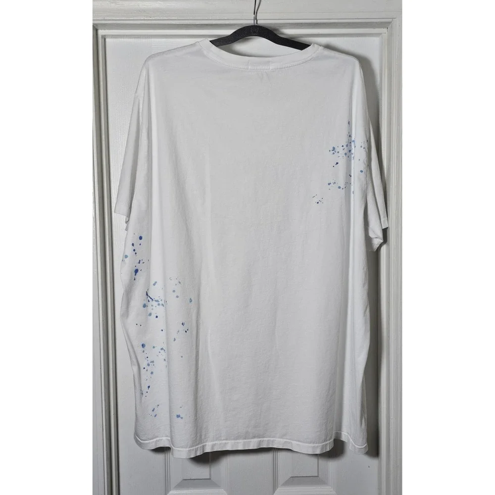 Polo Ralph Lauren Graphic‎ T Shirt Men's Size 4XB White Large Pony Logo Splatter